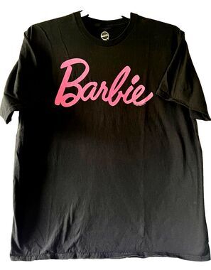 Barbie Women's Black Pink Cotton Tee SIZE XL